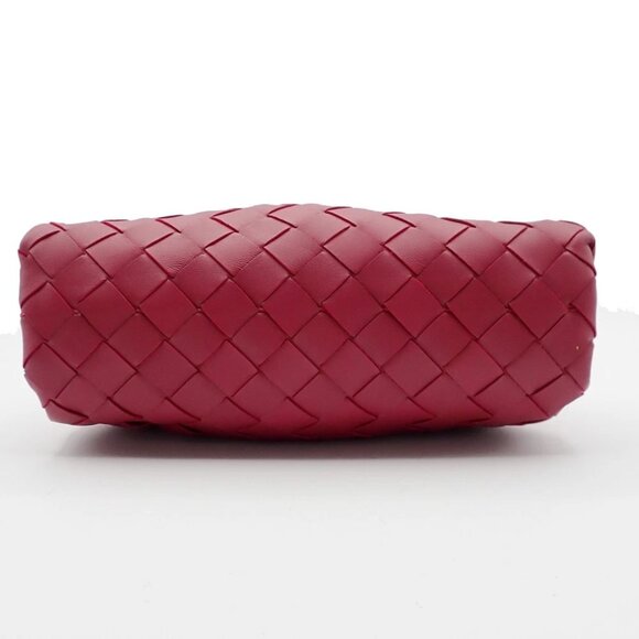 BOTTEGA VENETA Logo Intrecciato Mini Shoulder Bag Leather Pink Italy 93RF473 - Picture 3 of 14